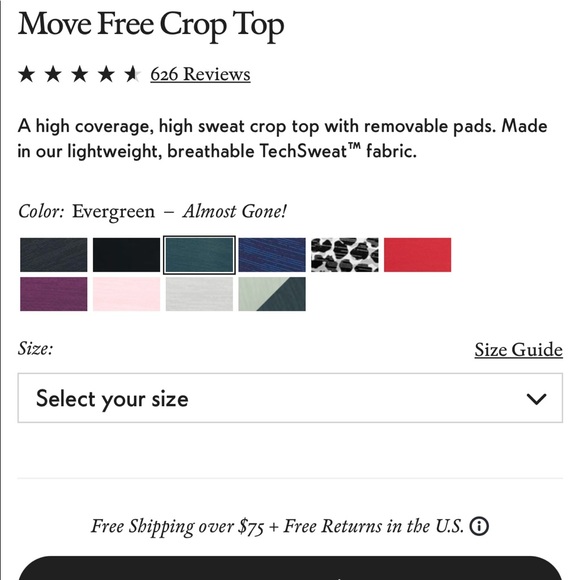 OV Move Free Crop Top - Sold out - Picture 7 of 14